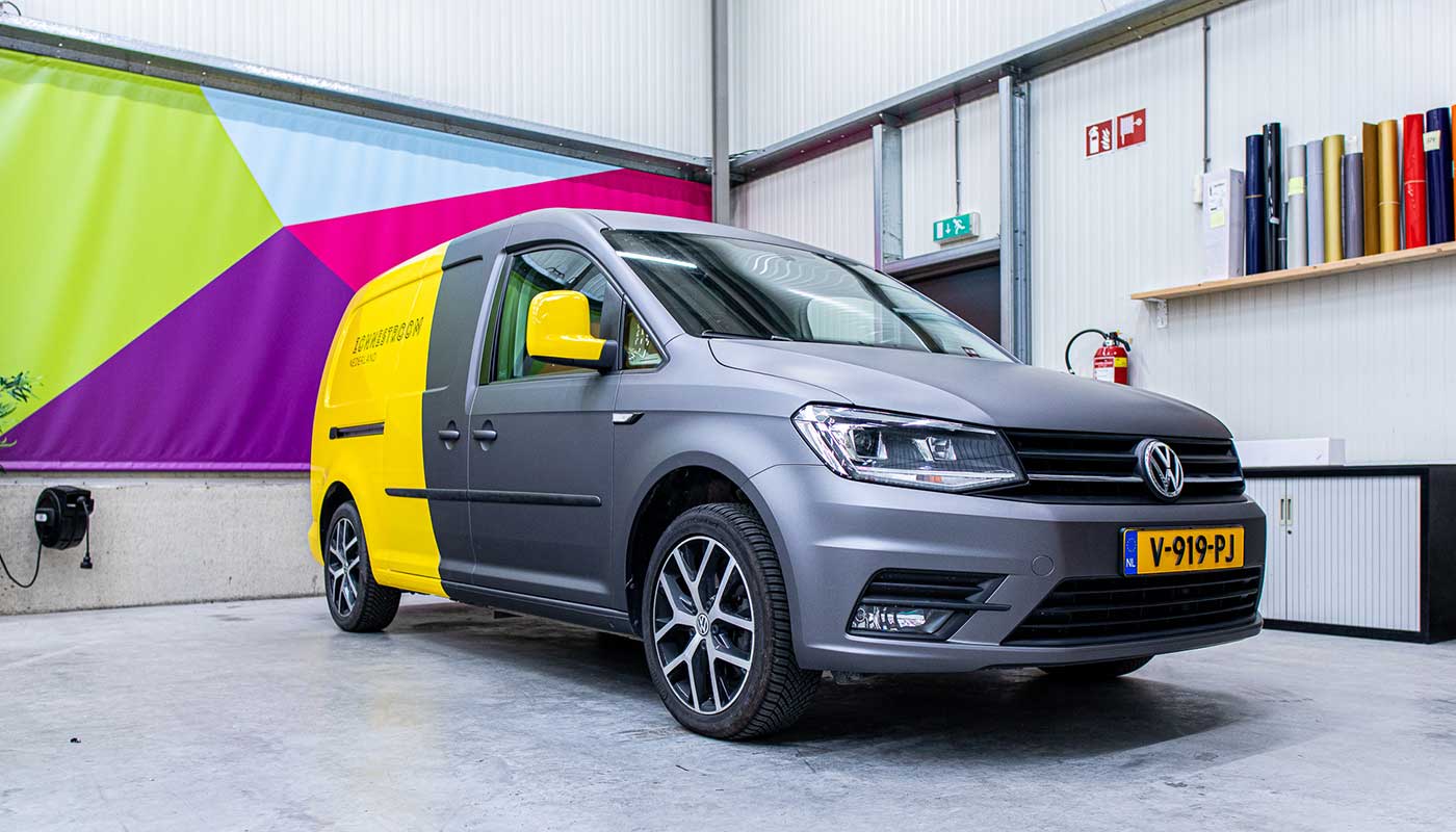 Zonnestroom Nederland volkswagen caddy carwrap